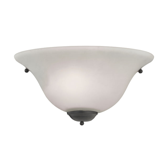 Elk 5371WS/10 1-Light Wall Sconce in Oil Rubbed Bronze with White Glass