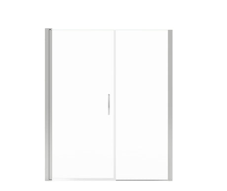 MAAX 138277-900-084-100 Manhattan 57-59 x 68 in. 6 mm Pivot Shower Door for Alcove Installation with Clear glass & Round Handle in Chrome