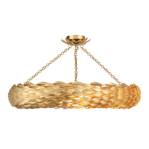 Broche 8 Light Antique Gold Semi Flush Mount 538-GA_CEILING