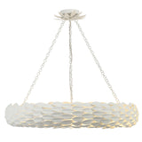 Broche 8 Light Matte White Chandelier 538-MT