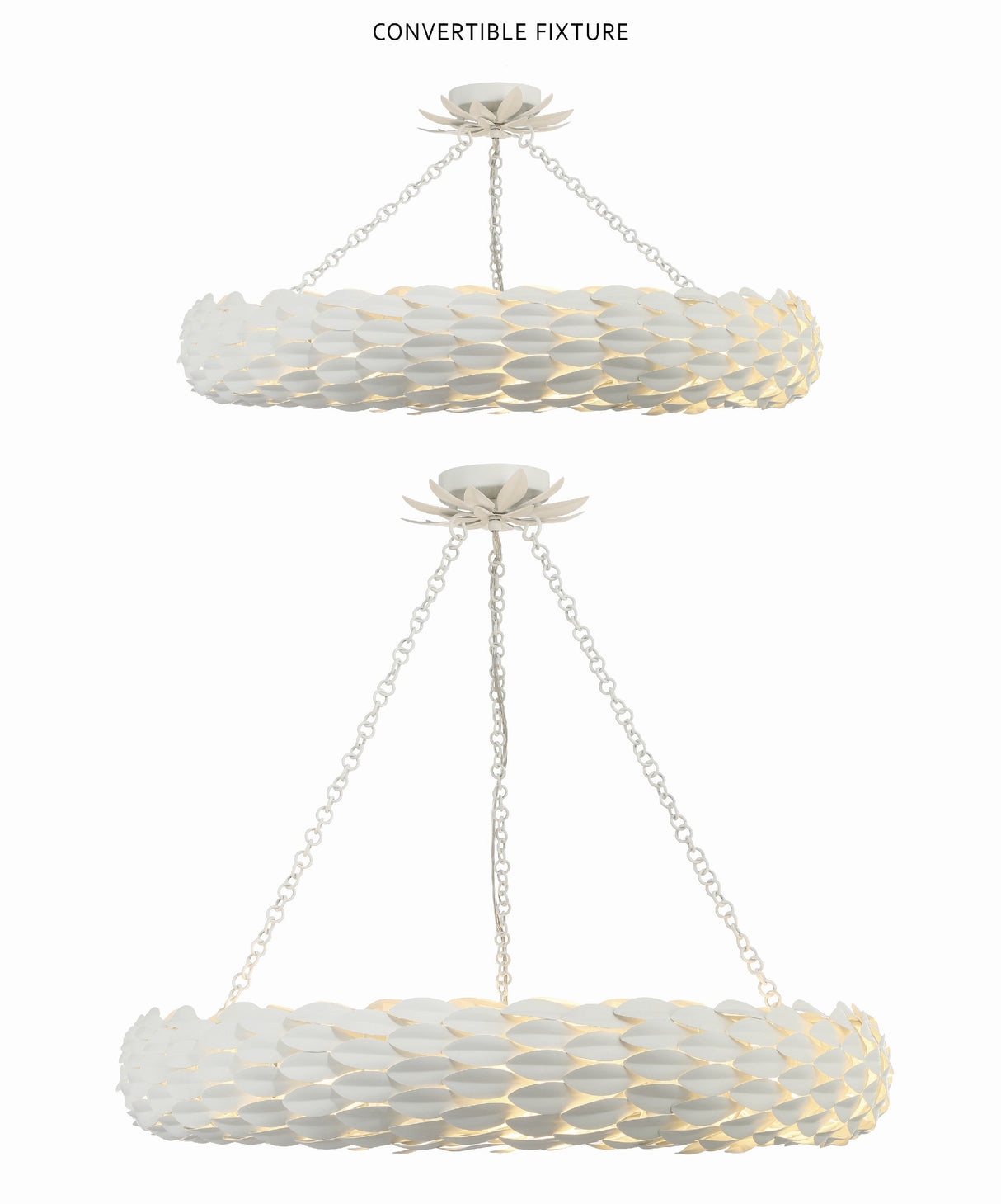 Broche 8 Light Antique Gold Semi Flush Mount 538-GA_CEILING