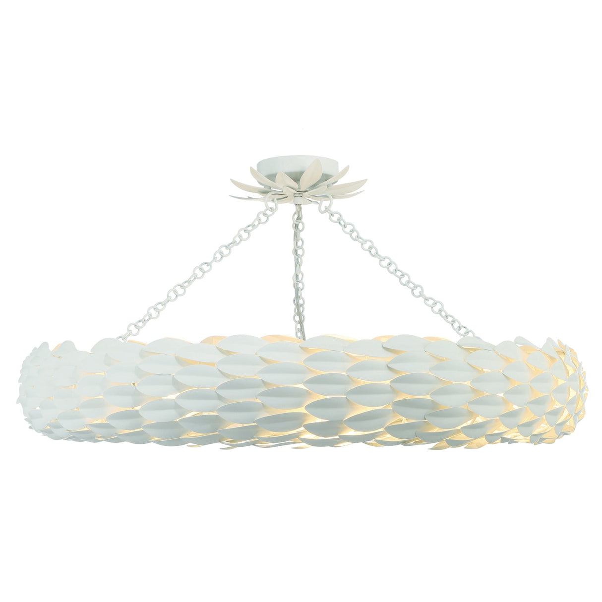 Broche 8 Light Matte White Semi Flush Mount 538-MT_CEILING