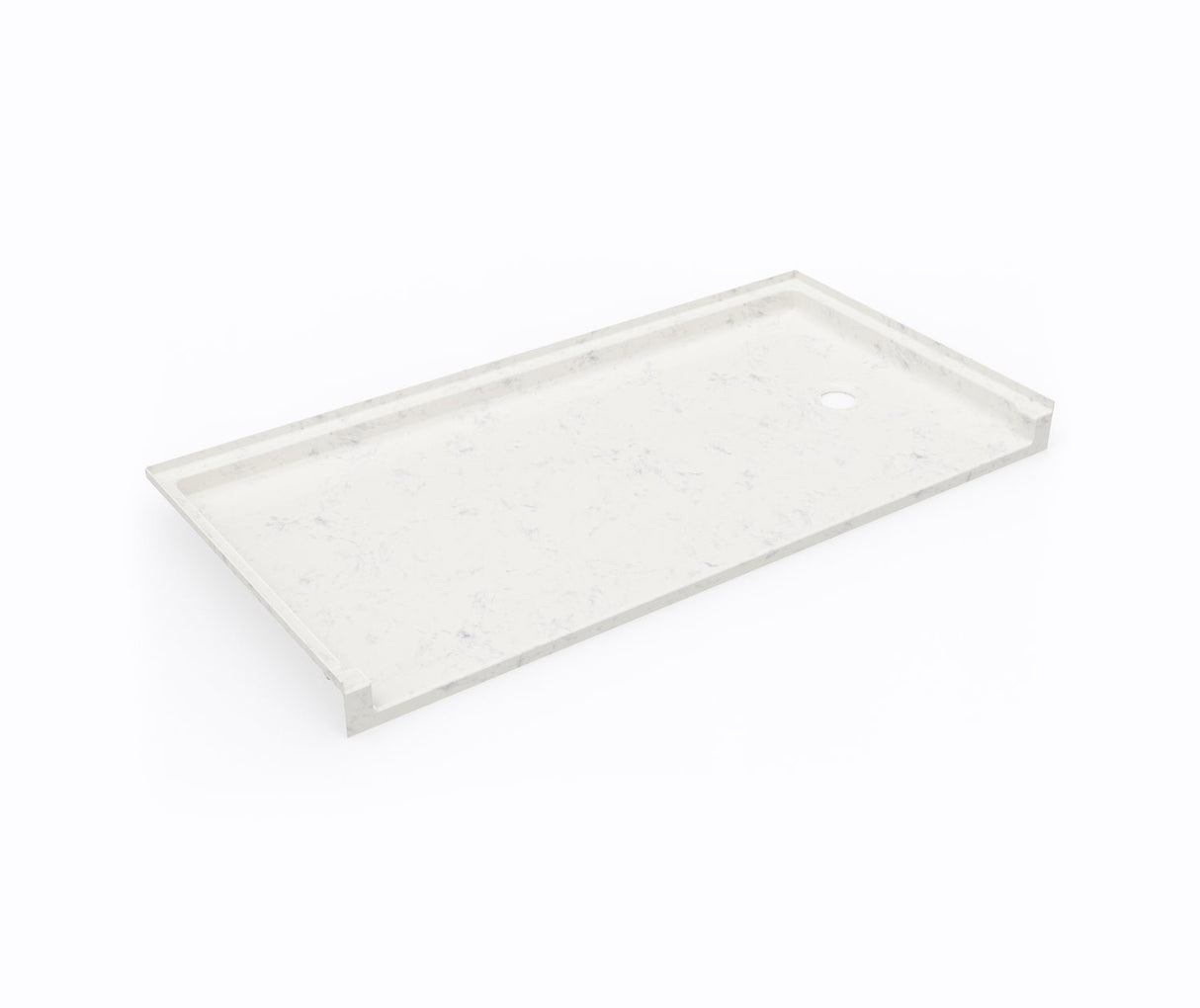 Swanstone SBF-3060LM/RM 30 x 60 Swanstone Alcove Shower Pan with Left Hand Drain Carrara SB03060LM.221