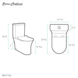 Calice Two-Piece Elongated Rear Outlet Toilet Dual-Flush 1.1/1.6 gpf