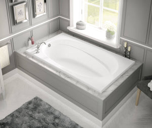 MAAX 100106-097-001-000 Talisman 71 x 42 Acrylic Drop-in End Drain Combined Whirlpool & Aeroeffect Bathtub in White