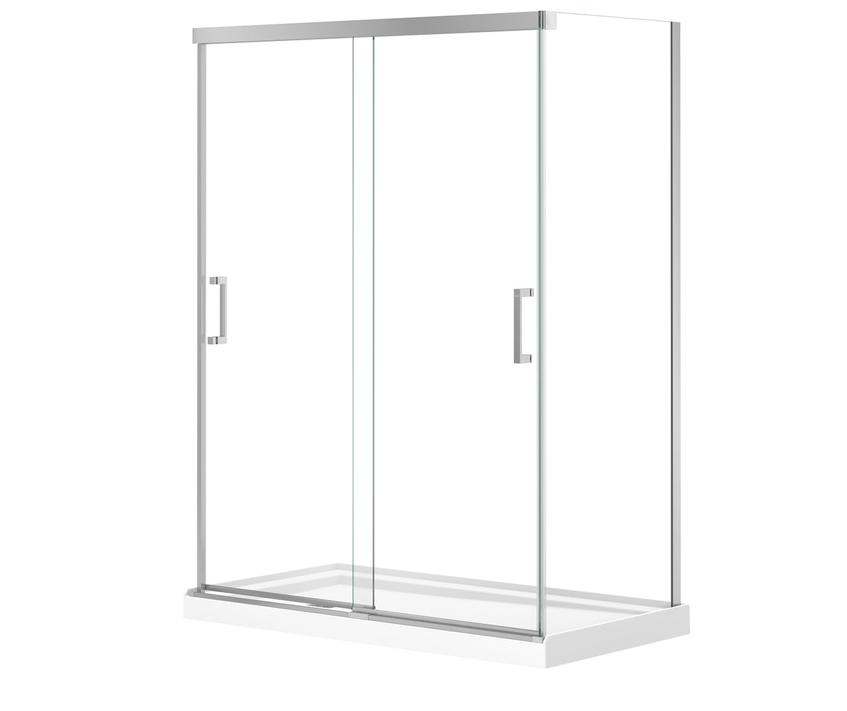 MAAX 136560-900-084-000 Incognito 76 Return Panel for 32 in. Base with Clear glass in Chrome