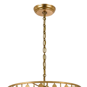 Layla 5 Light Antique Gold Chandelier 545-GA