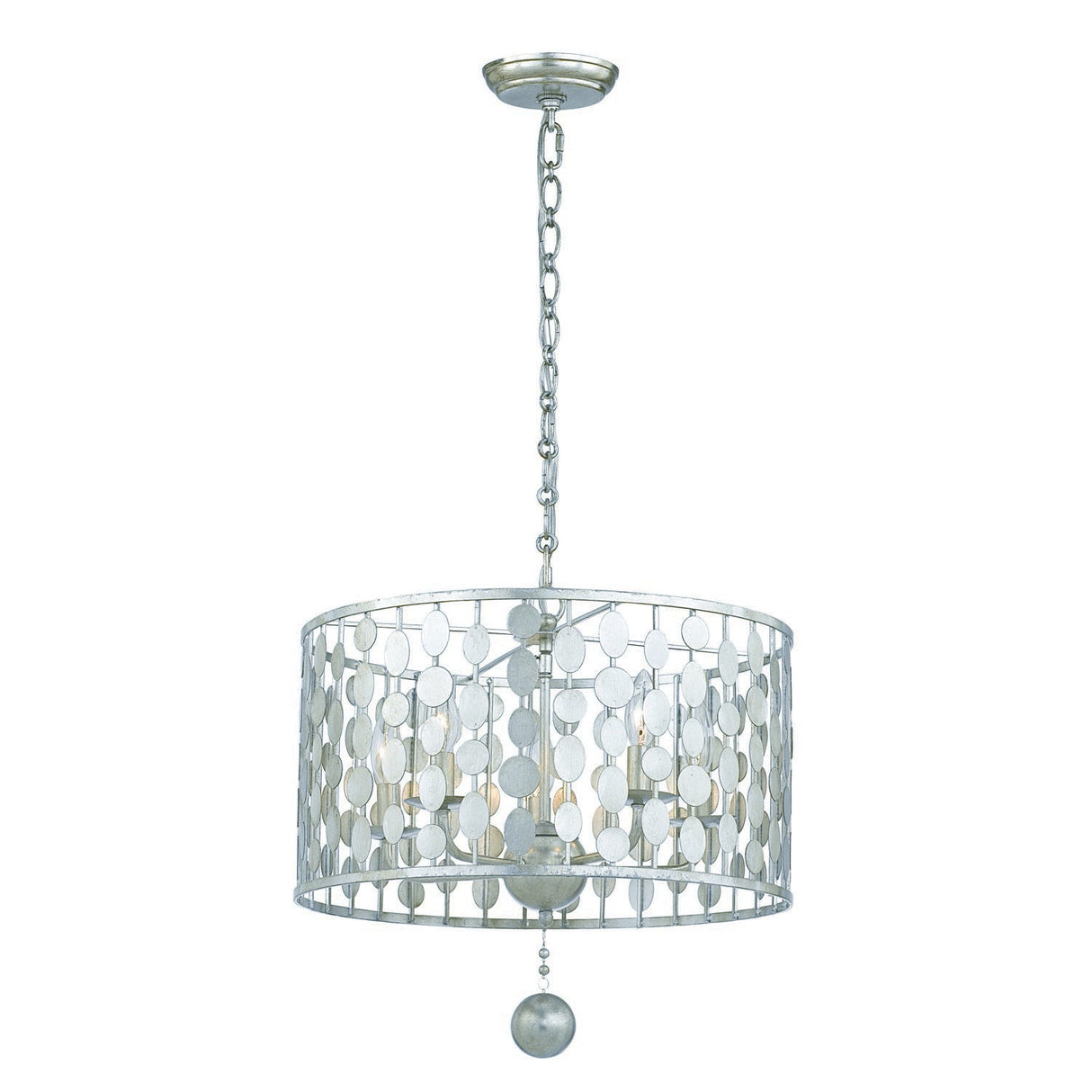 Layla 5 Light Antique Silver Chandelier 545-SA