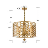 Layla 6 Light Antique Gold Chandelier 546-GA