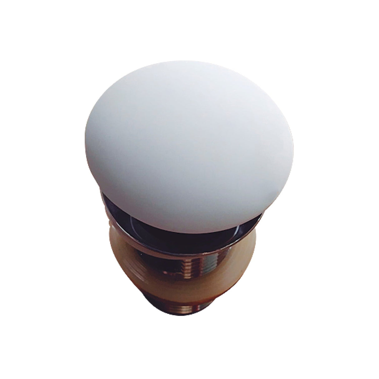 DAX Solid Surface Brass Pop-Up Cover, Matte White DAX-AB-82010