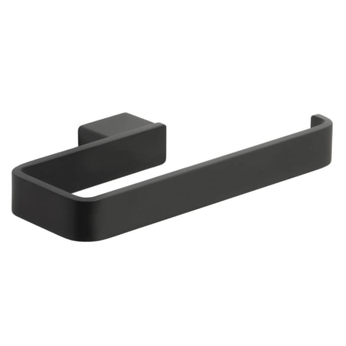 Square Matte Black Towel Ring