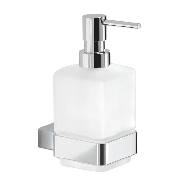 Soap Dispenser, Wall Mounted, Frosted Glass