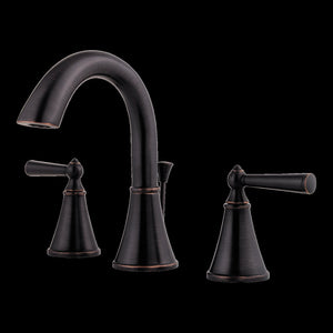 Saxton 2-Handle 8" Widespread Bathroom Faucet in Tuscan Bronze
