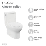 Classe Two-Piece Elongated Left Side Flush Handle Toilet 1.28 gpf