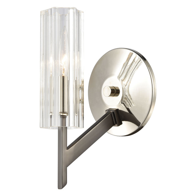 Elk 55070/1 Aspire 10'' High 1-Light Sconce - Black Nickel with Ribbed Crystal