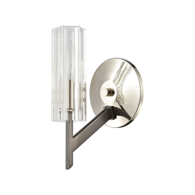 Elk 55070/1 Aspire 10'' High 1-Light Sconce - Black Nickel with Ribbed Crystal