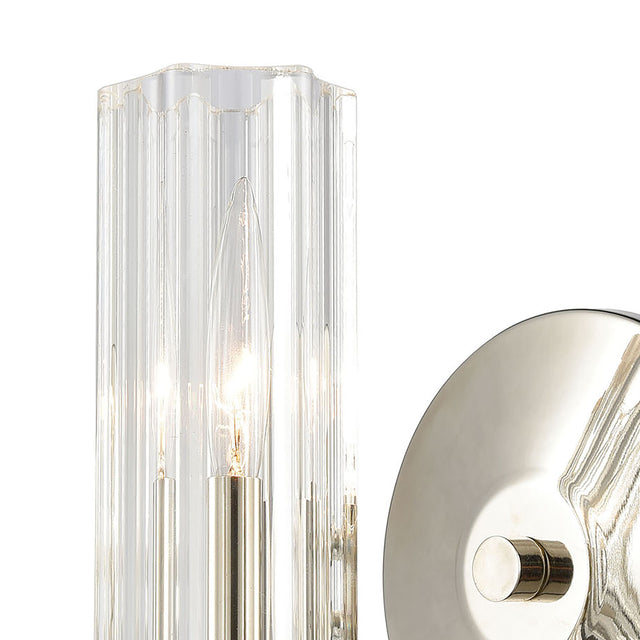 Elk 55070/1 Aspire 10'' High 1-Light Sconce - Black Nickel with Ribbed Crystal