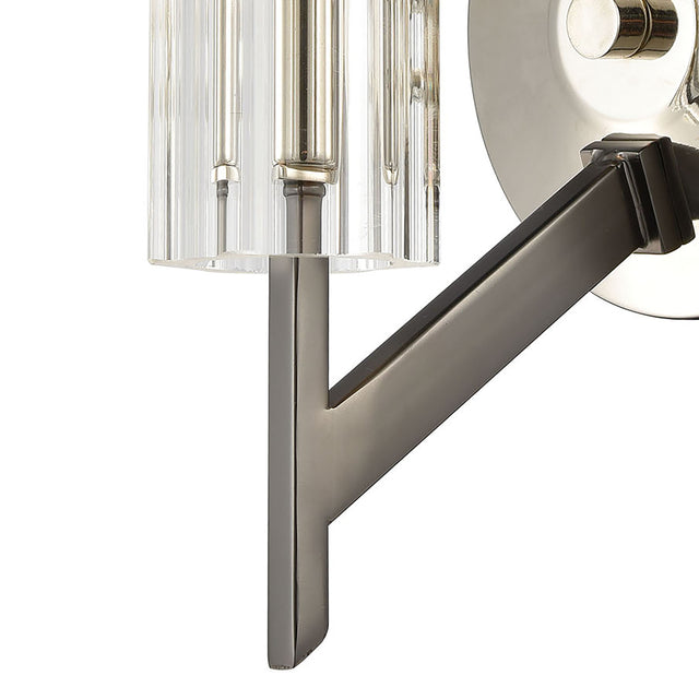 Elk 55070/1 Aspire 10'' High 1-Light Sconce - Black Nickel with Ribbed Crystal
