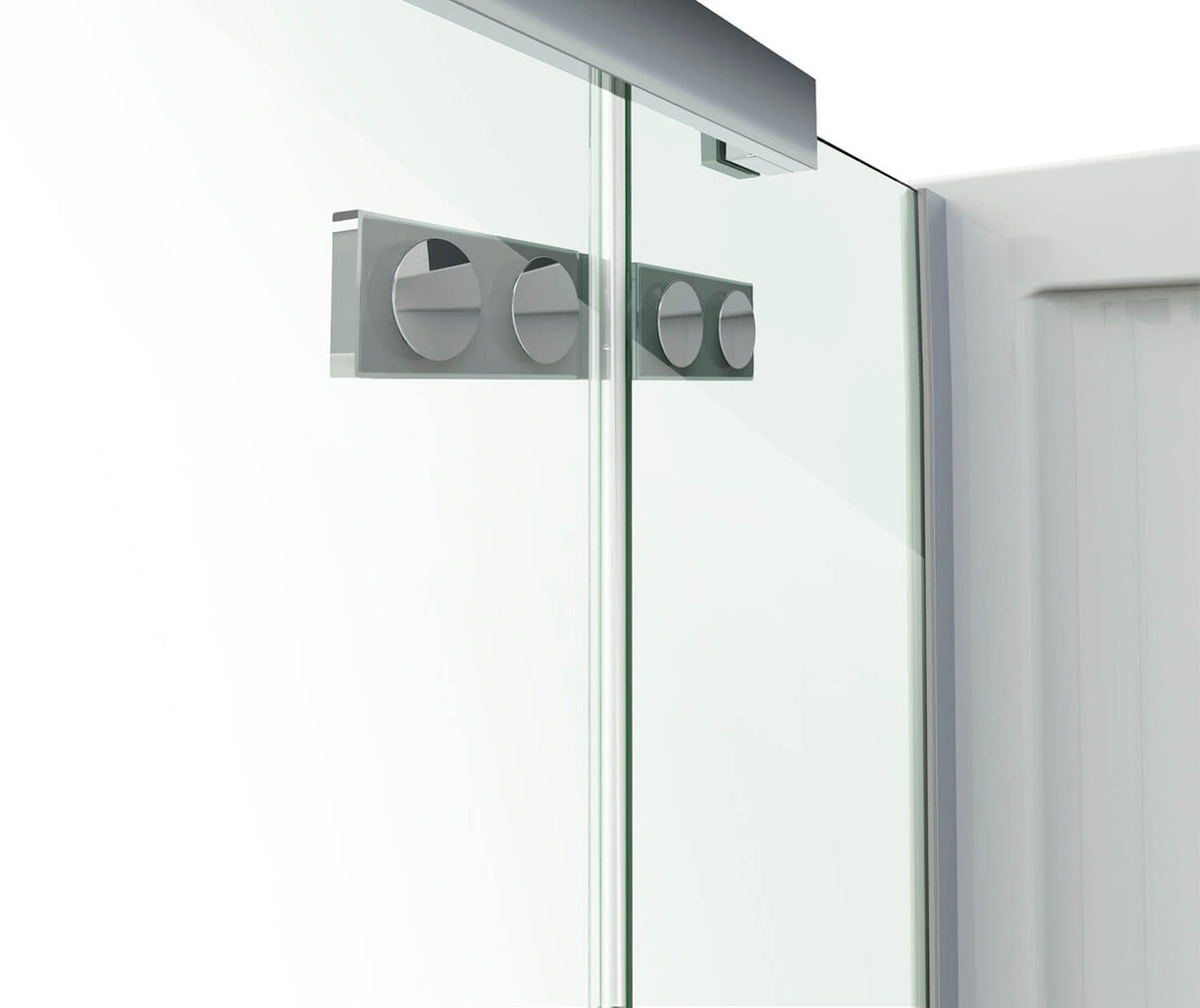 MAAX 139330-900-084-000 Davana Rectangular 42 x 34 x 75 in. 8mm Pivot Shower Door for Corner Installation with Clear glass in Chrome