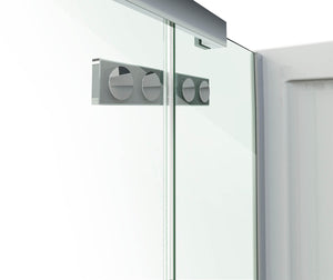 MAAX 139330-900-084-000 Davana Rectangular 42 x 34 x 75 in. 8mm Pivot Shower Door for Corner Installation with Clear glass in Chrome