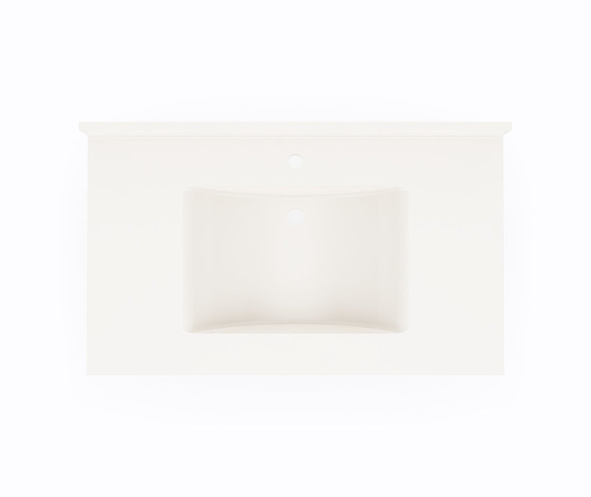 Swanstone CV1B2237 Contour 22 x 37 Single Bowl Vanity Top in Bisque CV02237.018