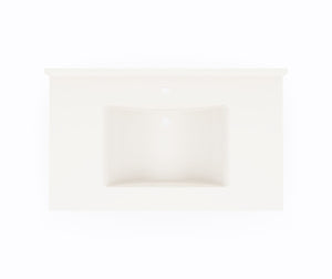 Swanstone CV1B2237 Contour 22 x 37 Single Bowl Vanity Top in Bisque CV02237.018