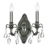 Dawson 2 Light Hand Cut Crystal Pewter Sconce 5562-PW-CL-MWP