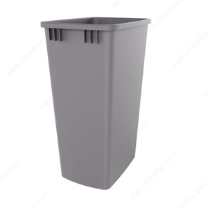 Richelieu RV50171 Rev-A-Shelf bins for RAS Bins System, Silver Gray, 50 qt, 10 15/32 in, 14 7/32 in, 21 3/4 in, Polymer