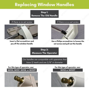 Ideal Security SK929T T-Handle Butterfly Window Cranks, Fits 11/32" Spline Shaft (4-Pack)
