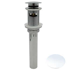 Push Pop-Up Sink Drain With Overflow