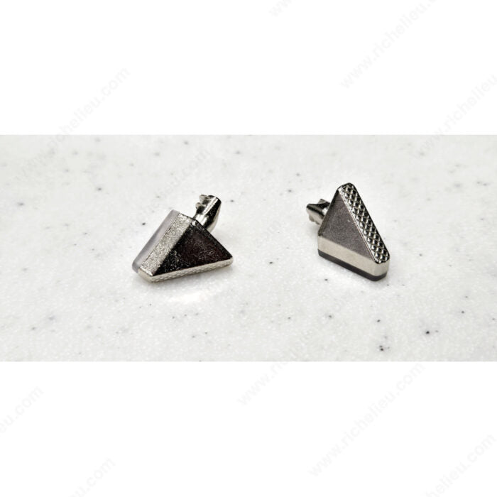 Richelieu BP66Z180 Triangle Glass Shelf Support, Nickel