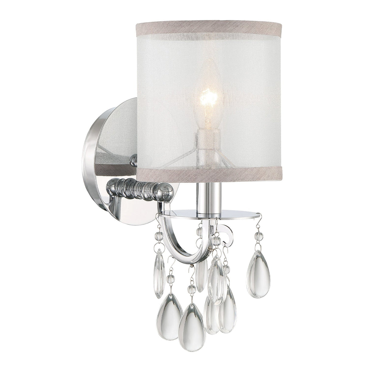 Hampton 1 Light Polished Chrome Sconce 5621-CH