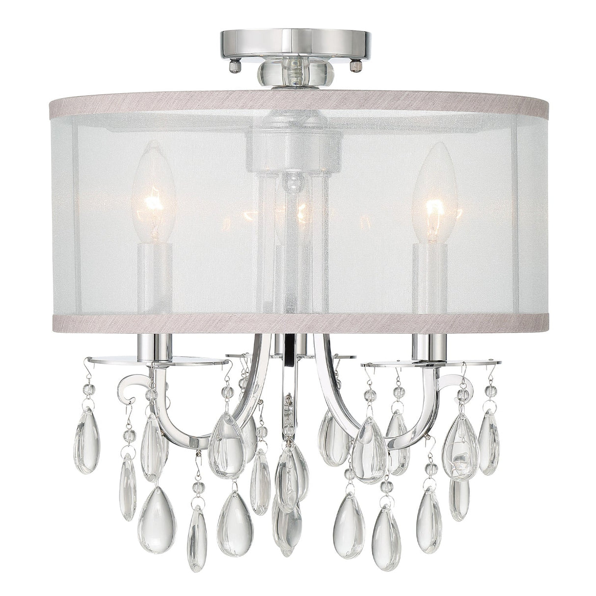 Hampton 3 Light Polished Chrome Semi Flush Mount 5623-CH_CEILING