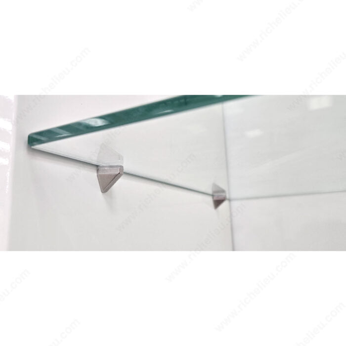 Richelieu BP66Z180 Triangle Glass Shelf Support, Nickel