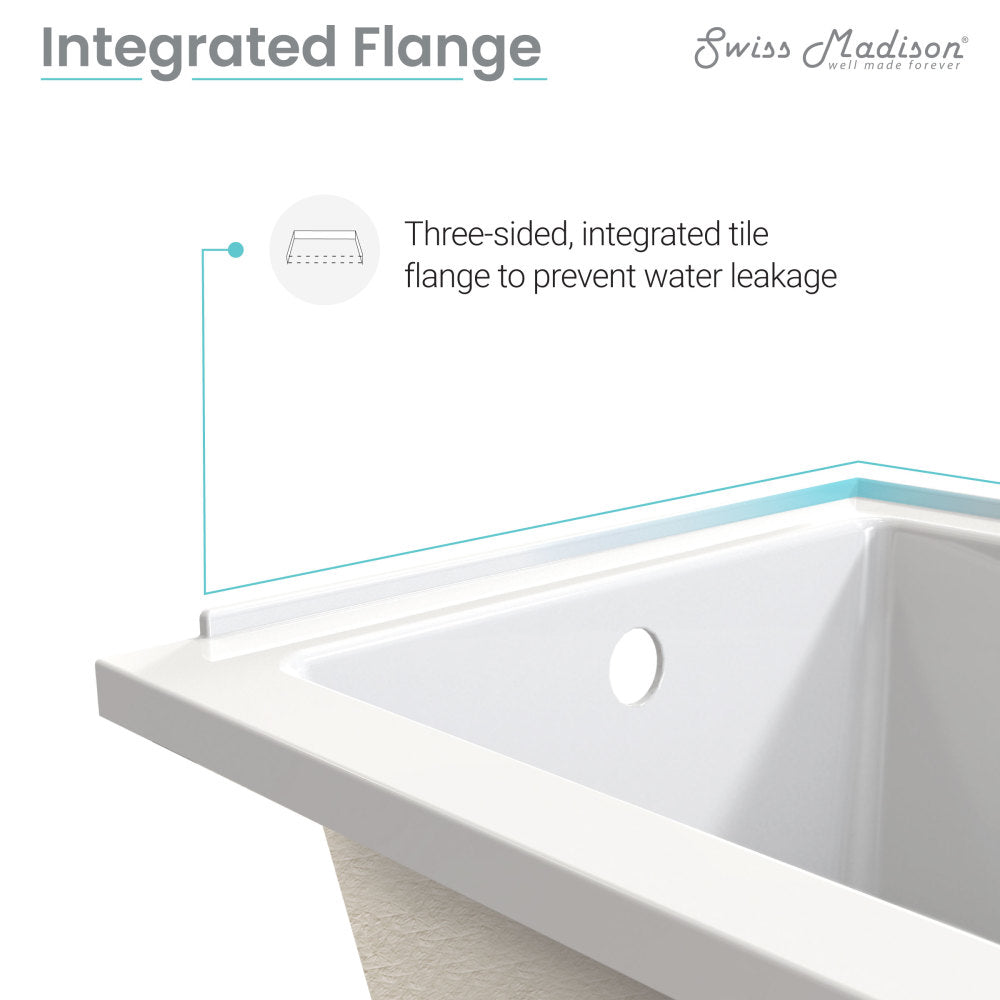 Voltaire 48" X 32" Right-Hand Drain Alcove Bathtub