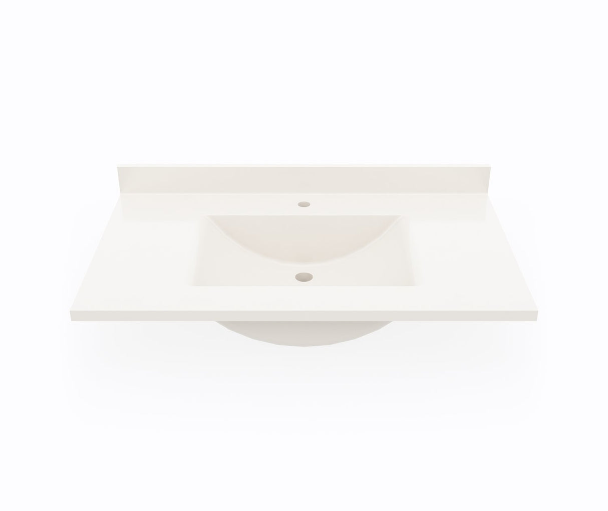 Swanstone CV1B2237 Contour 22 x 37 Single Bowl Vanity Top in Bisque CV02237.018