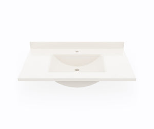 Swanstone CV1B2237 Contour 22 x 37 Single Bowl Vanity Top in Bisque CV02237.018