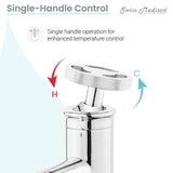 Avallon Single Hole, Single-Handle Wheel, Bathroom Faucet in Chrome