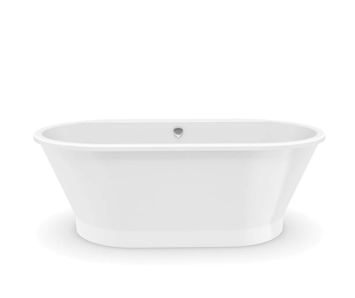 MAAX 103903-000-002-100 Brioso 6636 AcrylX Freestanding Center Drain Bathtub in White with White Skirt