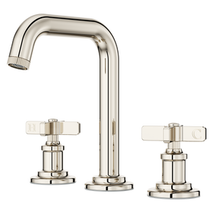 Winter Park 2-Handle 8" Widespread Wallmount Bathroom Faucet in Polished Nickel