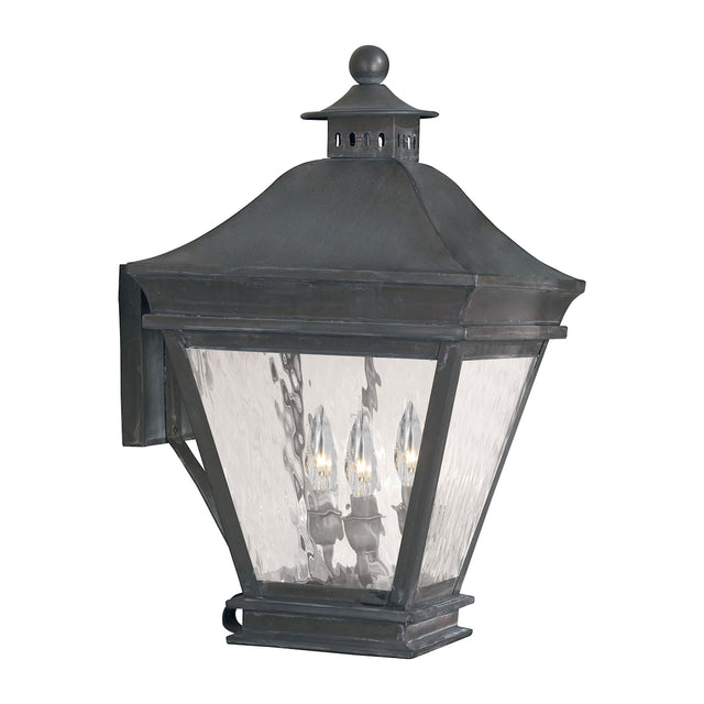 Elk 5722-C Landings 19.5'' High 3-Light Outdoor Sconce - Charcoal