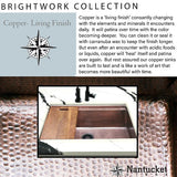 Nantucket Sinks' 32 Inch Hammered Prepstation Dualmount Copper Sink KCH-PS-3220