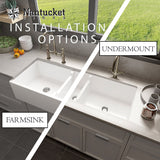 Nantucket Sinks FCFS4718-MBL 47.25 Inch Farmhouse Apron Fireclay Sink