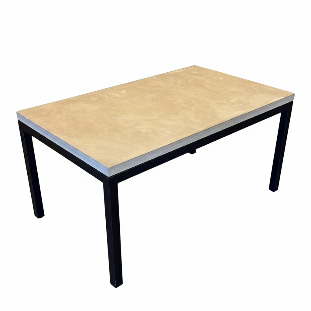 Parsons Concrete Top/ Dark Steel Base 60x36 Dining Table (Display Model for Sale)