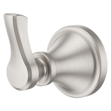 Universal Traditional Round Robe Hook in Spot Defense Brushed Nickel