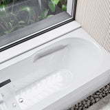 Concorde 60 in. x 32 in. Acrylic Glossy White, Alcove, Integral, Left-Hand Drain, Apron Bathtub