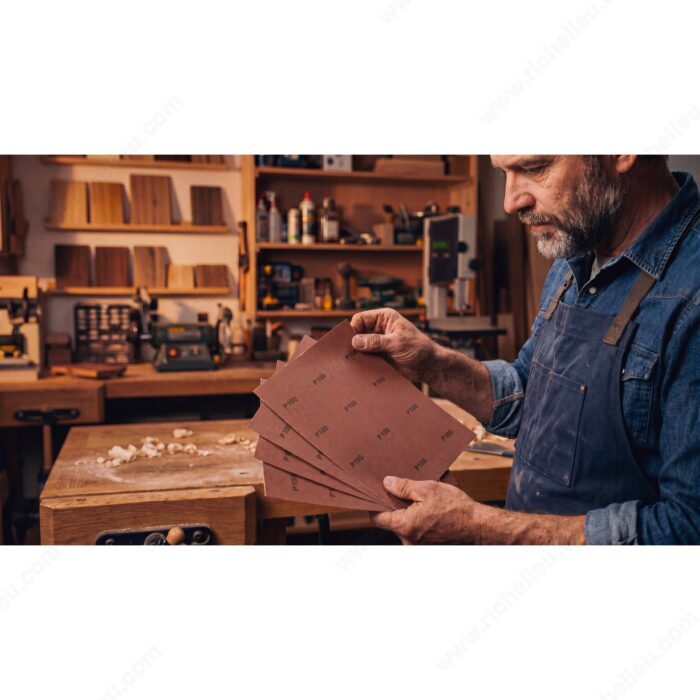Richelieu ABRIC91180 MAX GRIT 9"x11" Sanding Sheet, 80