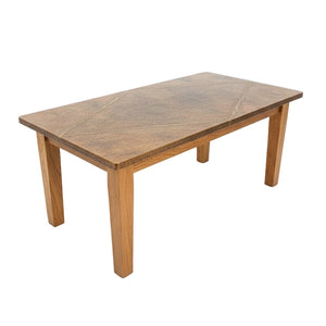 Material Couture 72” Hand-Hammered Copper Dining Table / Writing Desk / Kitchen Island