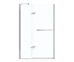 MAAX 136883-900-084-000 Reveal 71 51 ½-54 ½ x 71 ½ in. 8mm Pivot Shower Door for Alcove Installation with Clear glass in Chrome