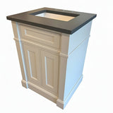 24" Avery Grey Vanity with 26" Charcoal Soapstone Quartz Top & White Basin
